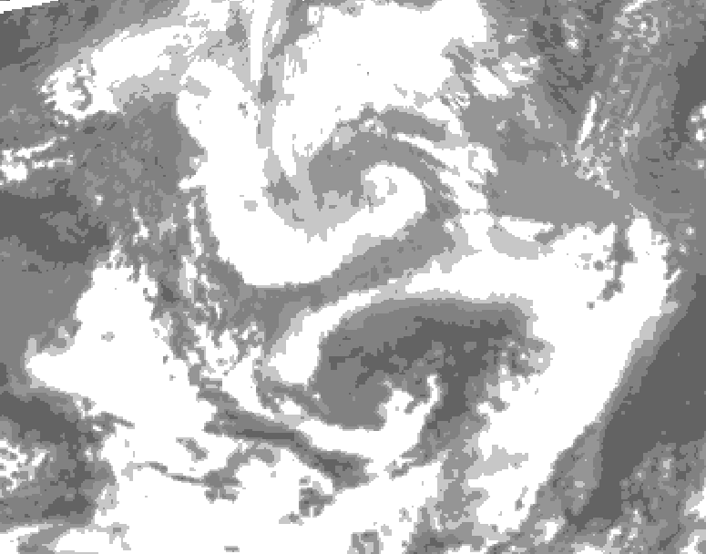 GDPS total cloud 084 hour forecast chart for Canada based on 2026/04/06 0000Z data