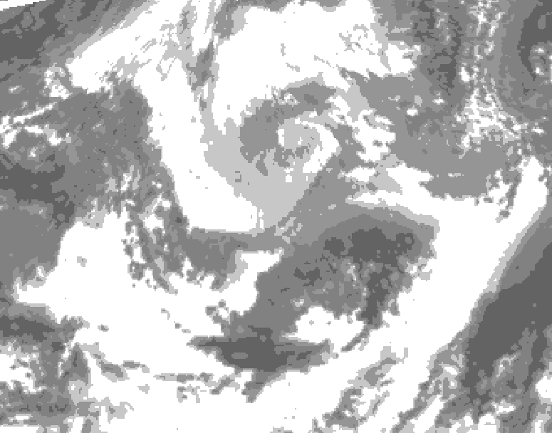 GDPS total cloud 090 hour forecast chart for Canada based on 2026/04/06 0000Z data