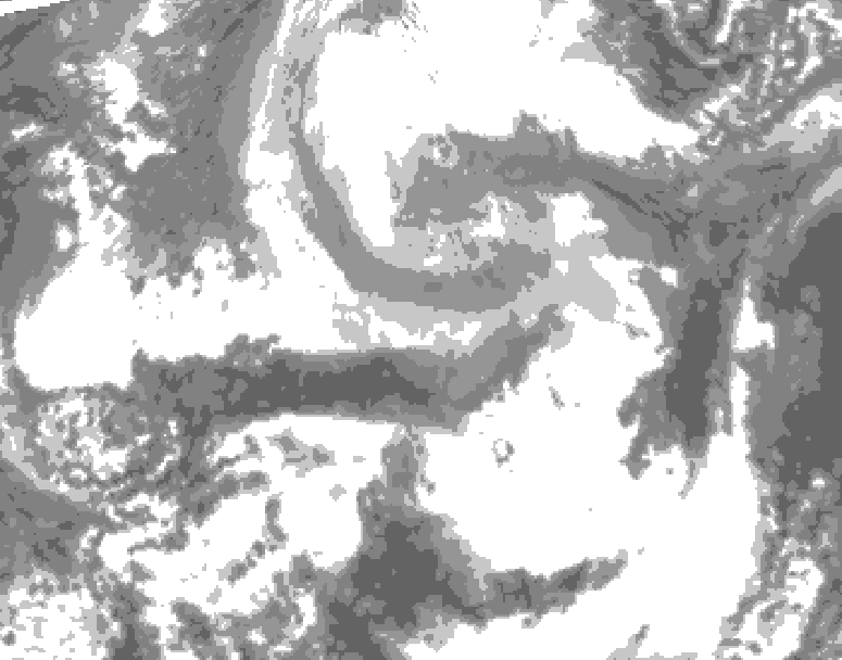GDPS total cloud 138 hour forecast chart for Canada based on 2026/04/06 0000Z data