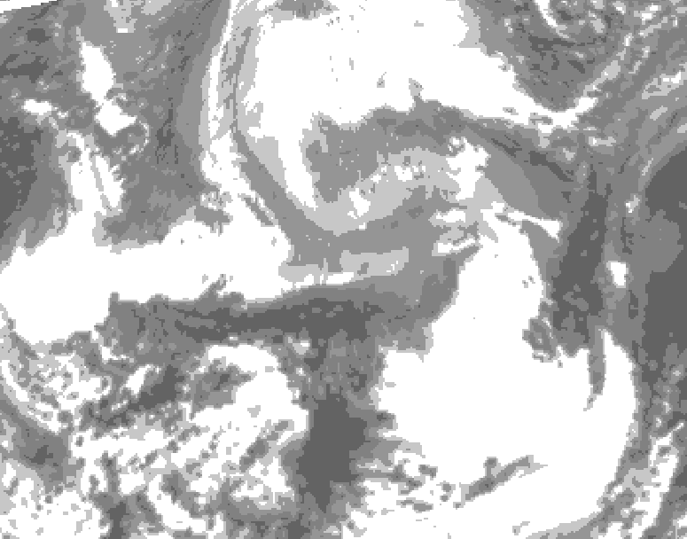 GDPS total cloud 144 hour forecast chart for Canada based on 2026/04/06 0000Z data
