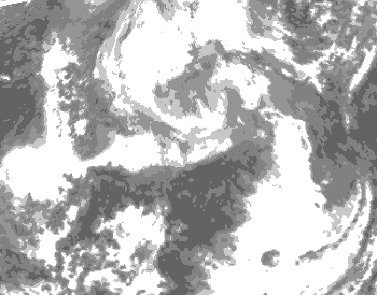 GDPS total cloud 156 hour forecast chart for Canada based on 2026/04/06 0000Z data