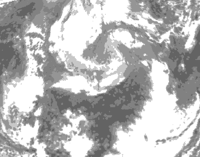 GDPS total cloud 162 hour forecast chart for Canada based on 2026/04/06 0000Z data