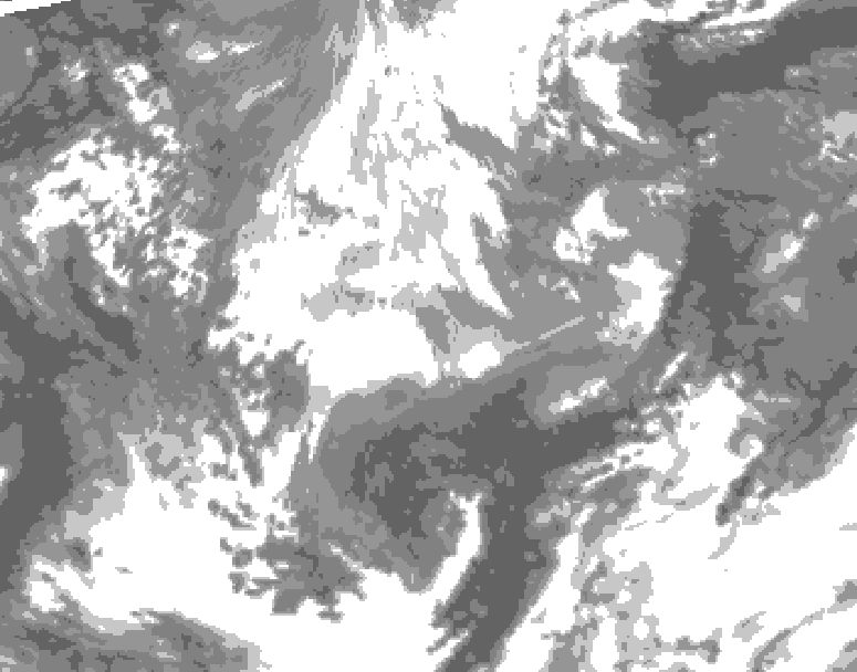 GDPS total cloud 222 hour forecast chart for Canada based on 2026/04/06 0000Z data