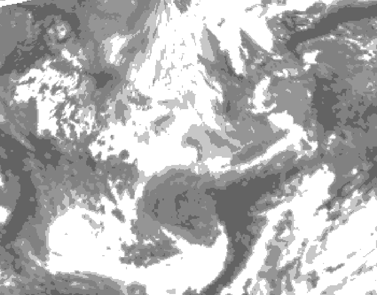 GDPS total cloud 228 hour forecast chart for Canada based on 2026/04/06 0000Z data