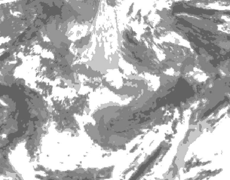 GDPS total cloud 240 hour forecast chart for Canada based on 2026/04/06 0000Z data