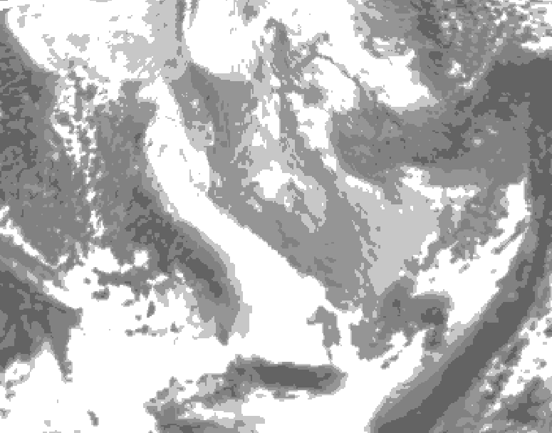 GDPS total cloud 024 hour forecast chart for Canada based on 2026/04/06 1200Z data