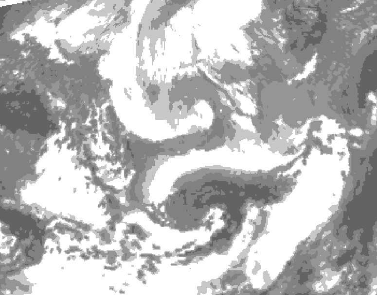 GDPS total cloud 066 hour forecast chart for Canada based on 2026/04/06 1200Z data