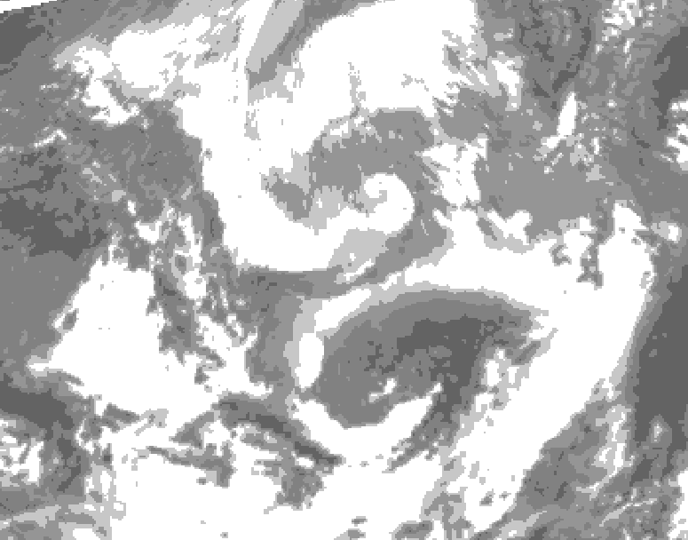 GDPS total cloud 072 hour forecast chart for Canada based on 2026/04/06 1200Z data