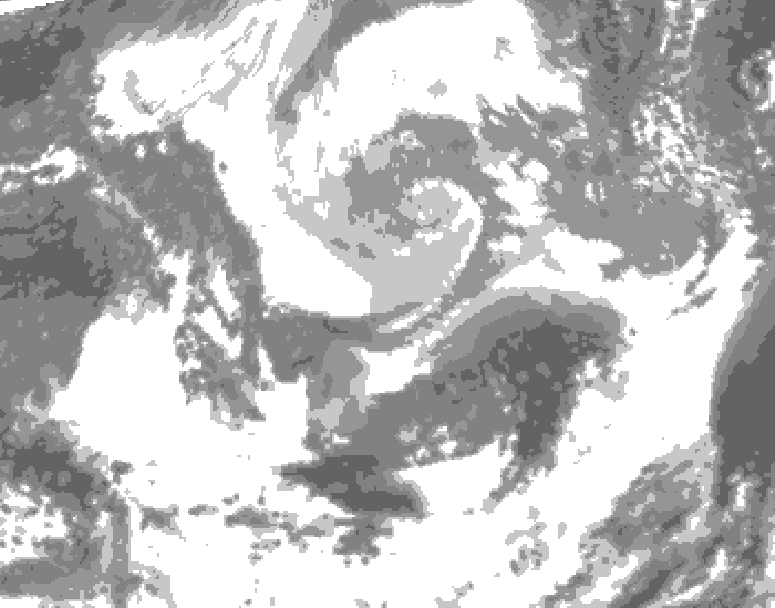 GDPS total cloud 078 hour forecast chart for Canada based on 2026/04/06 1200Z data