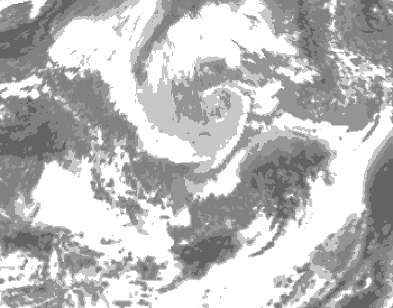 GDPS total cloud 084 hour forecast chart for Canada based on 2026/04/06 1200Z data