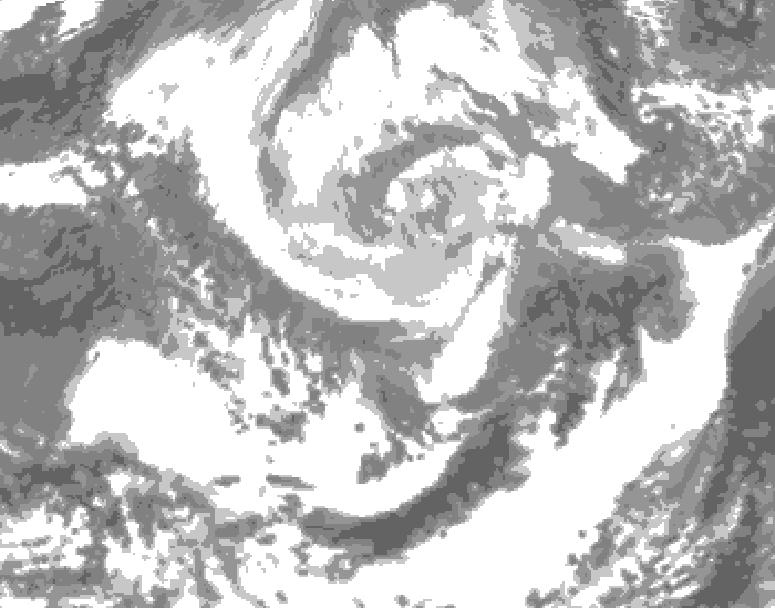GDPS total cloud 090 hour forecast chart for Canada based on 2026/04/06 1200Z data