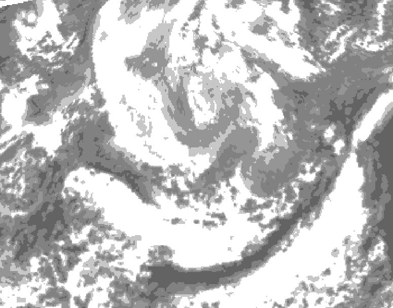 GDPS total cloud 114 hour forecast chart for Canada based on 2026/04/06 1200Z data
