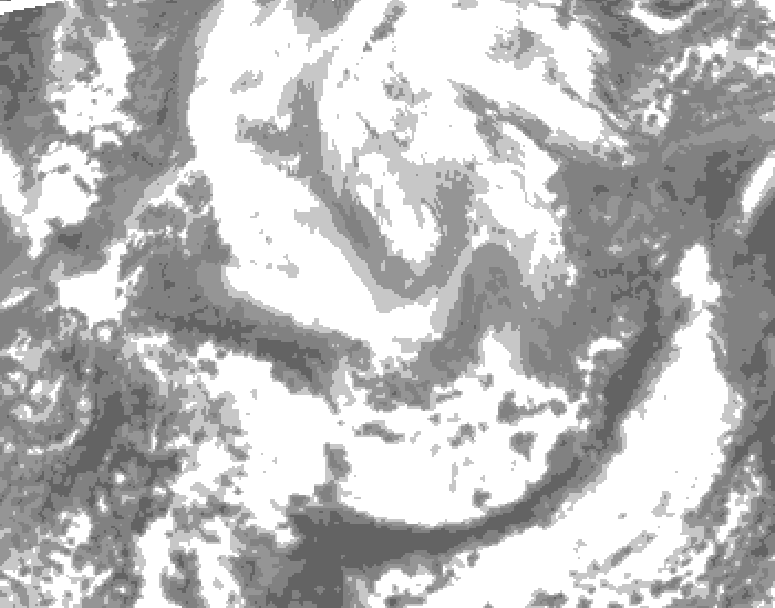 GDPS total cloud 120 hour forecast chart for Canada based on 2026/04/06 1200Z data