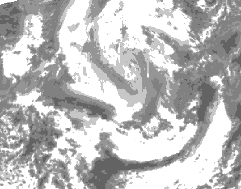 GDPS total cloud 126 hour forecast chart for Canada based on 2026/04/06 1200Z data