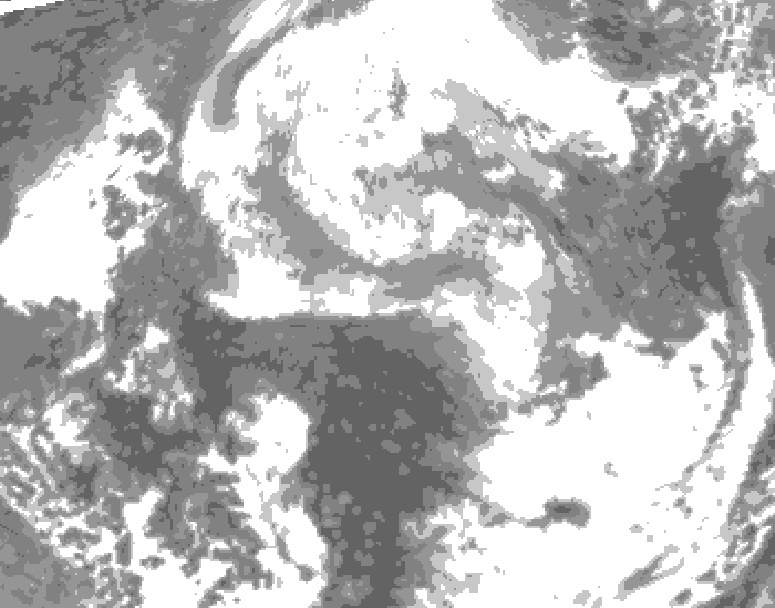 GDPS total cloud 144 hour forecast chart for Canada based on 2026/04/06 1200Z data