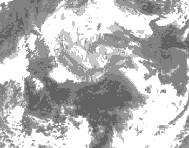 GDPS total cloud 156 hour forecast chart for Canada based on 2026/04/06 1200Z data
