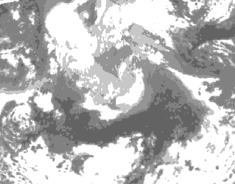 GDPS total cloud 174 hour forecast chart for Canada based on 2026/04/06 1200Z data