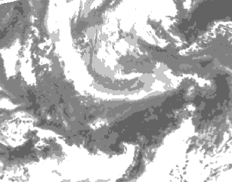 GDPS total cloud 198 hour forecast chart for Canada based on 2026/04/06 1200Z data