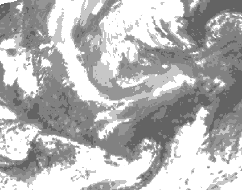 GDPS total cloud 204 hour forecast chart for Canada based on 2026/04/06 1200Z data