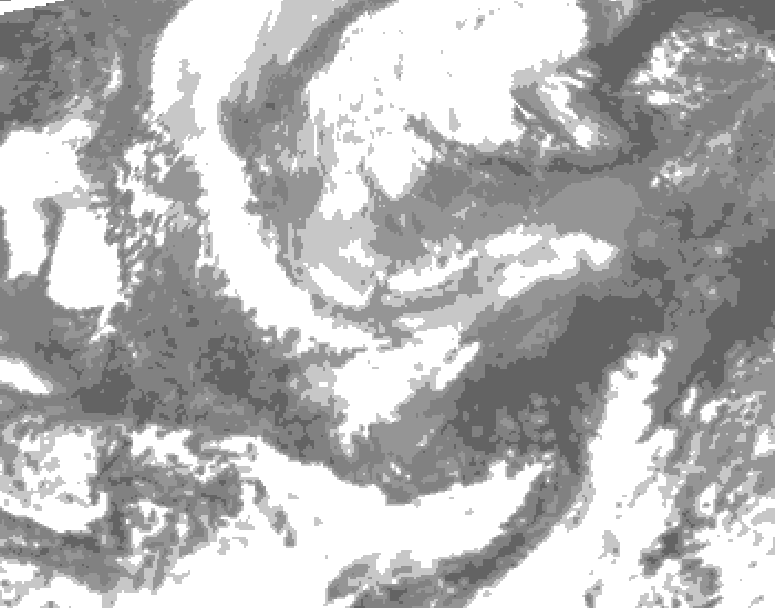 GDPS total cloud 210 hour forecast chart for Canada based on 2026/04/06 1200Z data