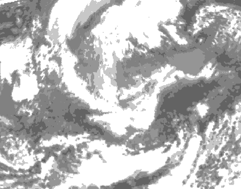GDPS total cloud 216 hour forecast chart for Canada based on 2026/04/06 1200Z data