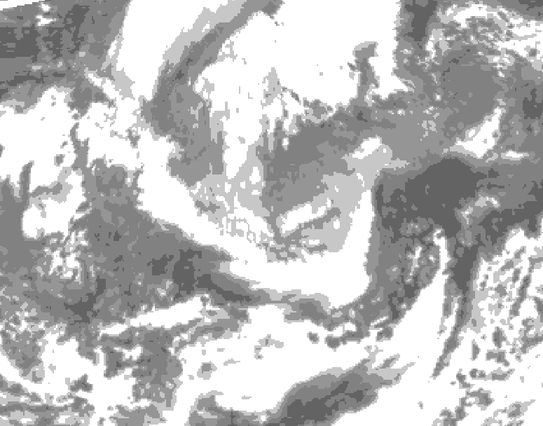 GDPS total cloud 222 hour forecast chart for Canada based on 2026/04/06 1200Z data