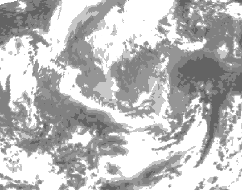 GDPS total cloud 228 hour forecast chart for Canada based on 2026/04/06 1200Z data
