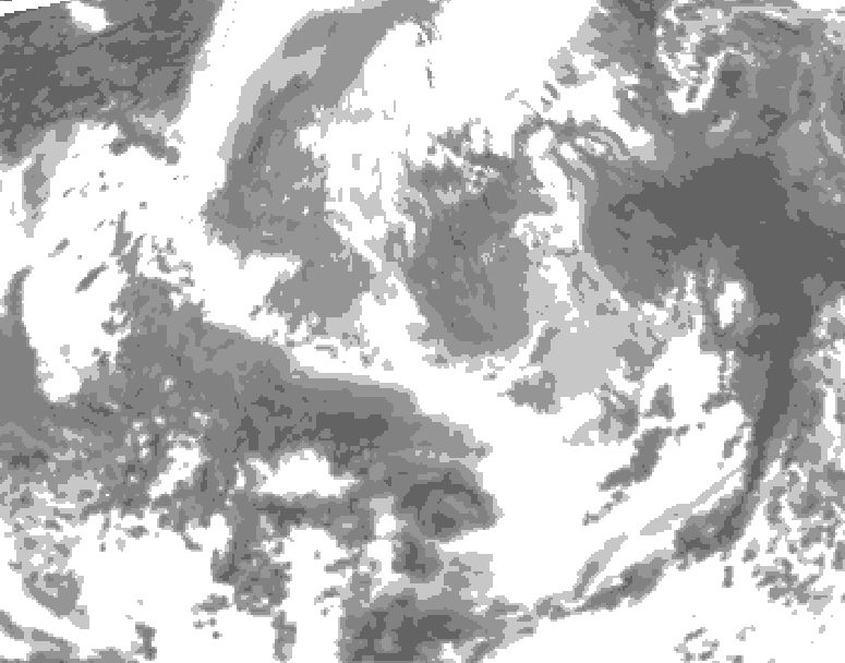 GDPS total cloud 234 hour forecast chart for Canada based on 2026/04/06 1200Z data