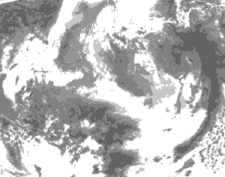 GDPS total cloud 240 hour forecast chart for Canada based on 2026/04/06 1200Z data