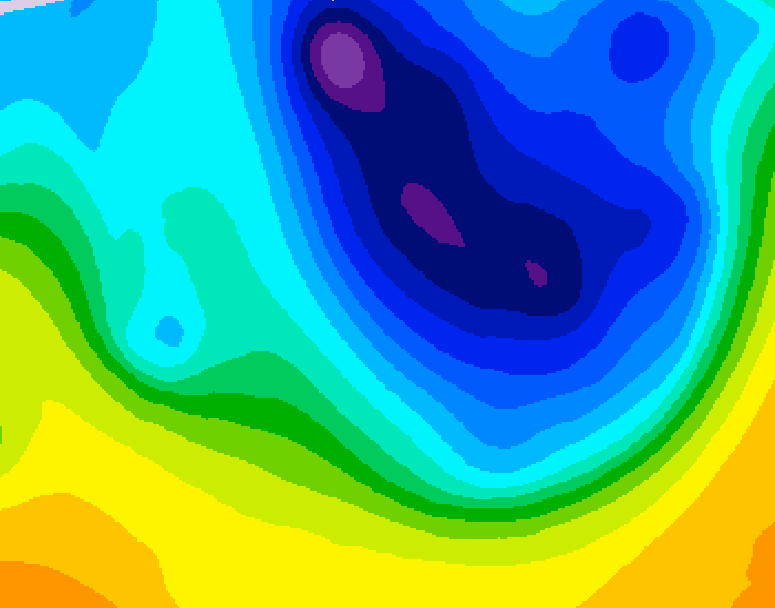 GDPS 500 millibar geopotential height 006 hour forecast chart for Canada based on 2026/04/07 0000Z data