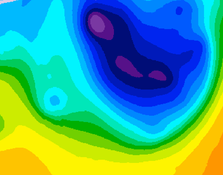 GDPS 500 millibar geopotential height 012 hour forecast chart for Canada based on 2026/04/07 0000Z data