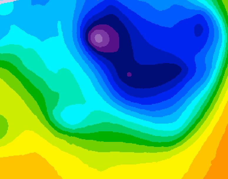 GDPS 500 millibar geopotential height 024 hour forecast chart for Canada based on 2026/04/07 0000Z data