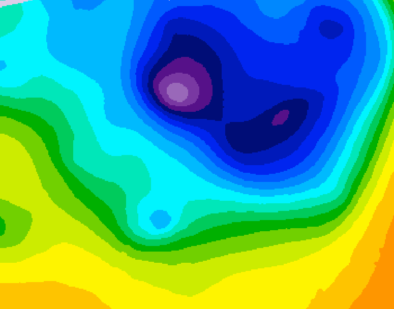 GDPS 500 millibar geopotential height 036 hour forecast chart for Canada based on 2026/04/07 0000Z data