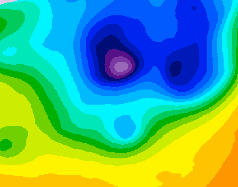 GDPS 500 millibar geopotential height 054 hour forecast chart for Canada based on 2026/04/07 0000Z data