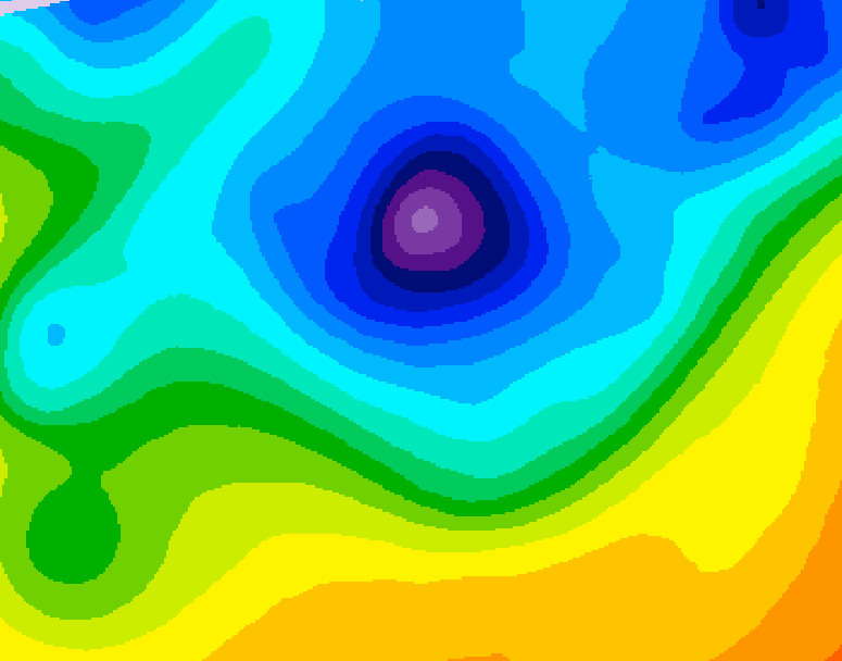GDPS 500 millibar geopotential height 090 hour forecast chart for Canada based on 2026/04/07 0000Z data