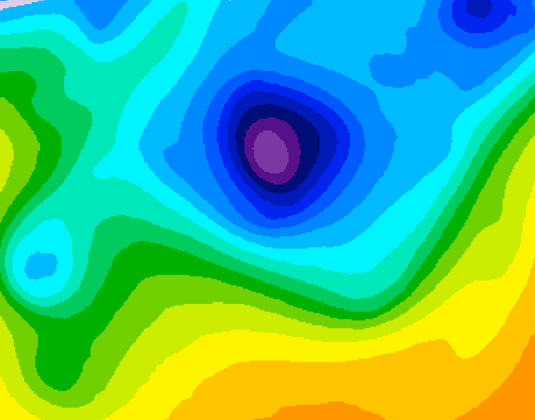 GDPS 500 millibar geopotential height 102 hour forecast chart for Canada based on 2026/04/07 0000Z data