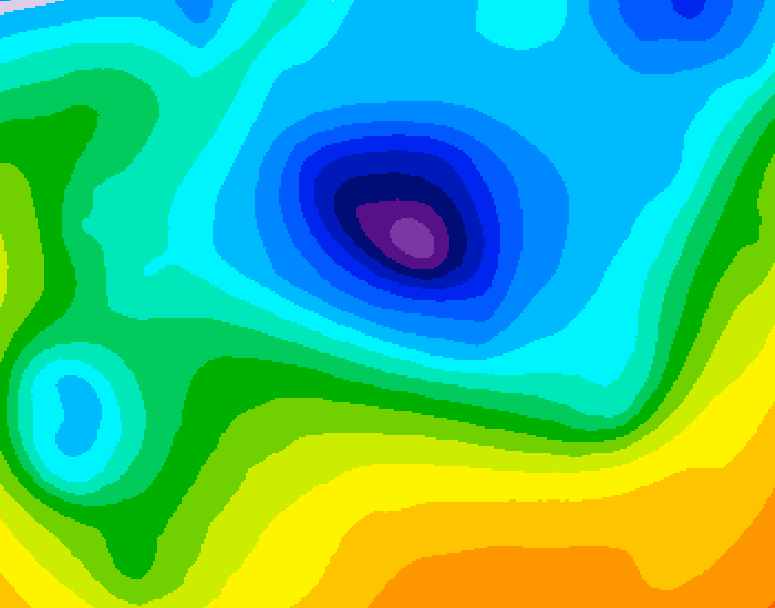 GDPS 500 millibar geopotential height 114 hour forecast chart for Canada based on 2026/04/07 0000Z data
