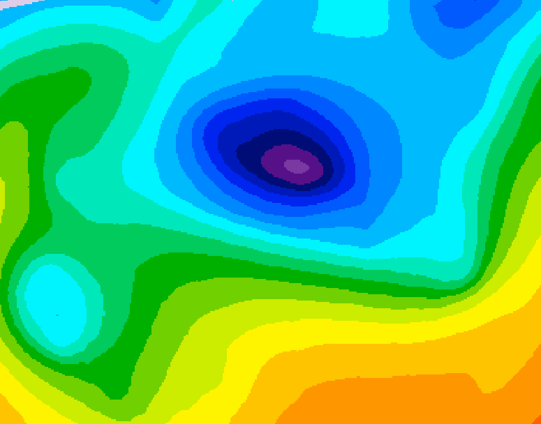 GDPS 500 millibar geopotential height 120 hour forecast chart for Canada based on 2026/04/07 0000Z data
