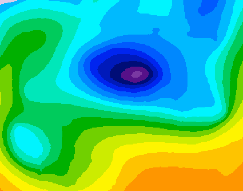 GDPS 500 millibar geopotential height 126 hour forecast chart for Canada based on 2026/04/07 0000Z data