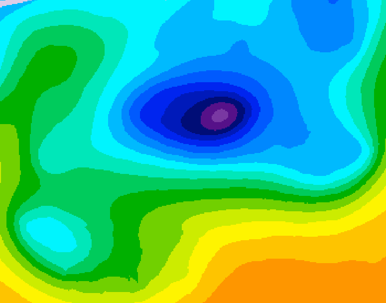 GDPS 500 millibar geopotential height 132 hour forecast chart for Canada based on 2026/04/07 0000Z data