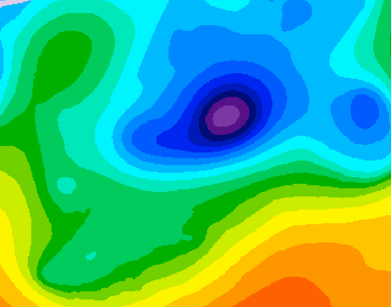GDPS 500 millibar geopotential height 150 hour forecast chart for Canada based on 2026/04/07 0000Z data