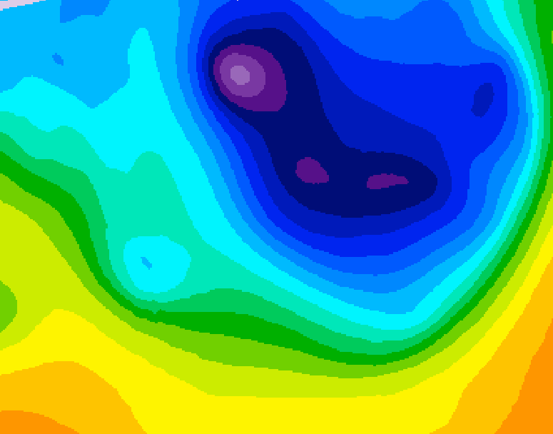 GDPS 500 millibar geopotential height 006 hour forecast chart for Canada based on 2026/04/07 1200Z data