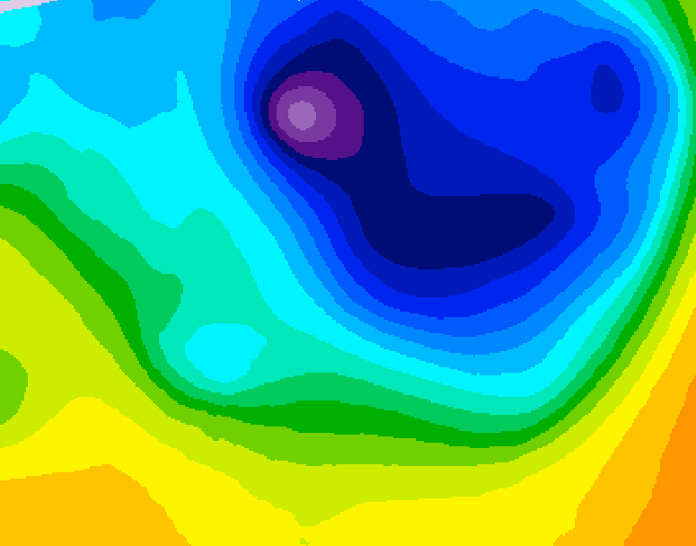 GDPS 500 millibar geopotential height 012 hour forecast chart for Canada based on 2026/04/07 1200Z data