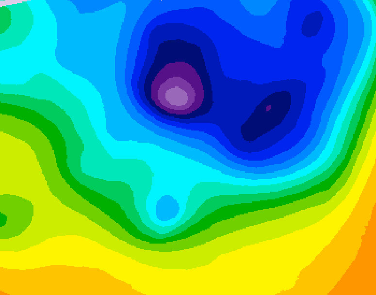 GDPS 500 millibar geopotential height 030 hour forecast chart for Canada based on 2026/04/07 1200Z data