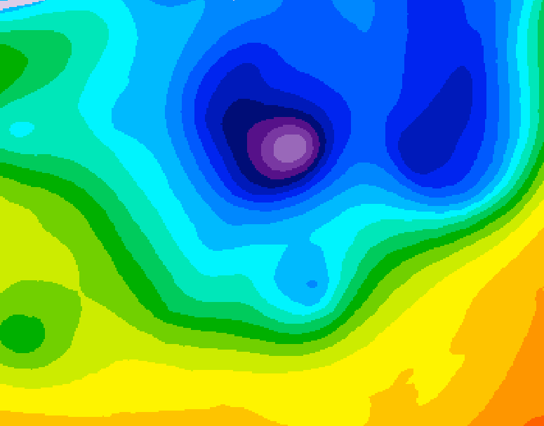 GDPS 500 millibar geopotential height 048 hour forecast chart for Canada based on 2026/04/07 1200Z data
