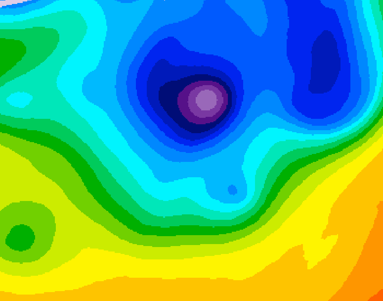 GDPS 500 millibar geopotential height 054 hour forecast chart for Canada based on 2026/04/07 1200Z data