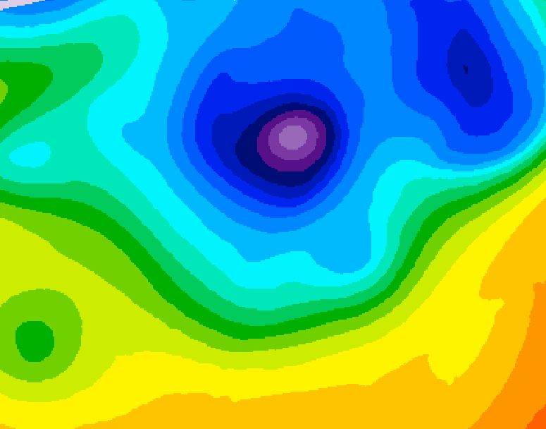 GDPS 500 millibar geopotential height 060 hour forecast chart for Canada based on 2026/04/07 1200Z data