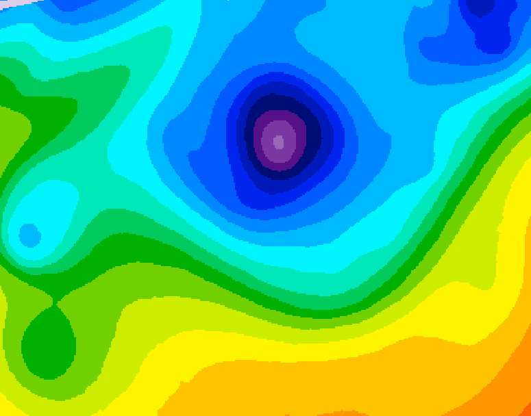 GDPS 500 millibar geopotential height 084 hour forecast chart for Canada based on 2026/04/07 1200Z data