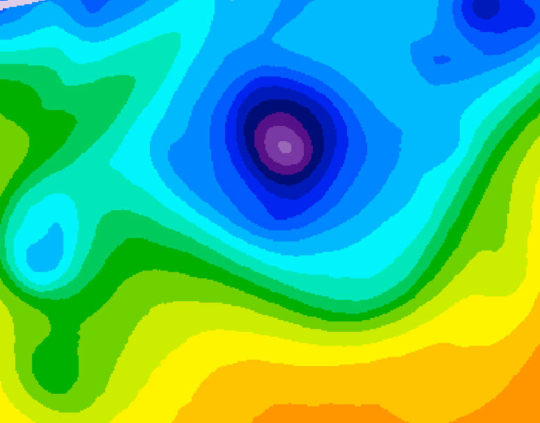 GDPS 500 millibar geopotential height 090 hour forecast chart for Canada based on 2026/04/07 1200Z data