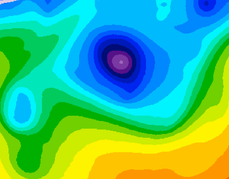 GDPS 500 millibar geopotential height 096 hour forecast chart for Canada based on 2026/04/07 1200Z data